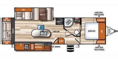 2019 Forest River Vibe West Coast 30RL floorplan