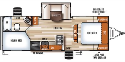 2019 Forest River Vibe West Coast 24DB floorplan