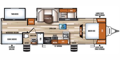 2019 Forest River Vibe West Coast 31BH floorplan