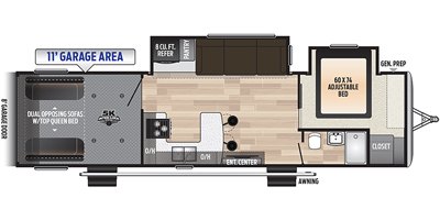 2019 Keystone Impact 317 floorplan