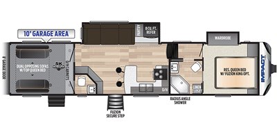 2019 Keystone Impact 359 floorplan