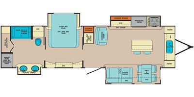 2019 Palomino Columbus Castaway CM86FK floorplan