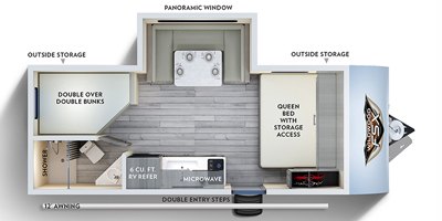 2019 Forest River Wildwood FSX 178BHS floorplan