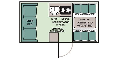 2019 Aliner Ranger 12 Base floorplan