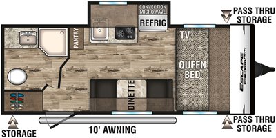 2019 KZ Escape Mini M181KS floorplan