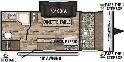 2019 KZ Escape Mini M181SS floorplan