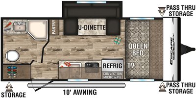 2019 KZ Escape Mini M181UD floorplan