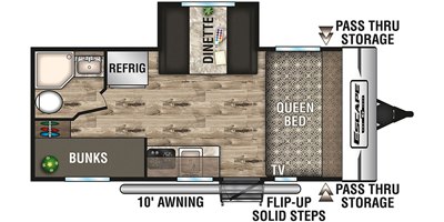 2019 KZ Escape E191BH floorplan