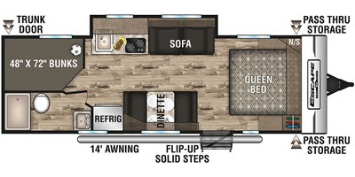 2019 KZ Escape E231BH floorplan