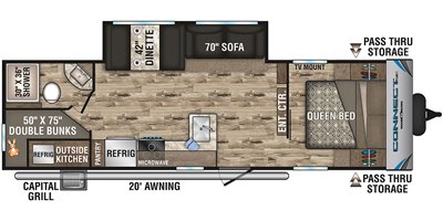 2019 KZ Connect SE C261BHKSE floorplan