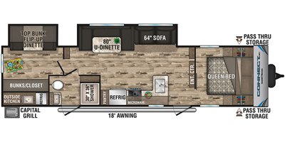 2019 KZ Connect SE C312BHKSE floorplan