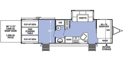 2019 Forest River XLR Micro Boost 27LRLE floorplan