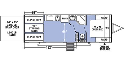 2019 Forest River XLR Micro Boost 25LRLE floorplan