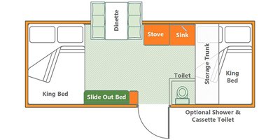 2019 Somerset E3 Deck floorplan