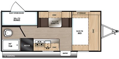 2019 Coachmen Catalina Summit Series 172BH floorplan