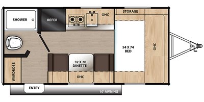 2019 Coachmen Catalina Summit Series 162FB floorplan