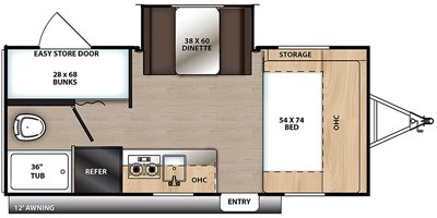 2019 Coachmen Catalina Summit Series 172BHS floorplan