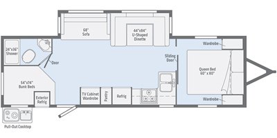 2019 Winnebago Minnie 2801BHS floorplan