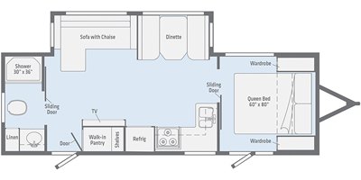 2019 Winnebago Minnie 2701RBS floorplan