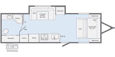 2019 Winnebago Minnie Drop 210RBS floorplan