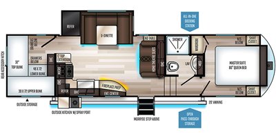 2019 Forest River Sabre SS150 301BH floorplan