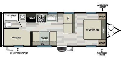 2019 Forest River EVO Factory Select 268BH floorplan