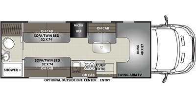 2019 Coachmen Orion LE T21TB floorplan