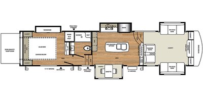 2019 Forest River Riverstone 37FLTH floorplan