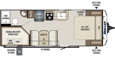 2020 Keystone Bullet (West) 211BHSWE floorplan