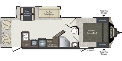 2019 Keystone Laredo 288RL floorplan