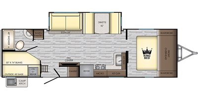 2019 CrossRoads Sunset Trail Super Lite SS288BH floorplan