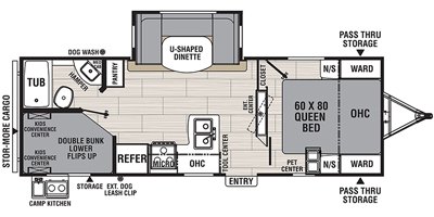 2019 Coachmen Spirit Ultra Lite 2454BH floorplan