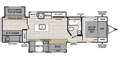 2019 Coachmen Spirit Ultra Lite 3379BH floorplan