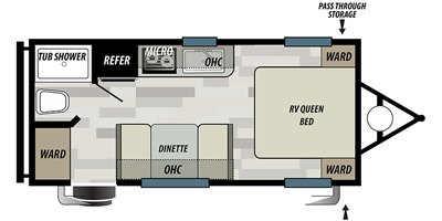 2019 Forest River EVO Factory Select 177FQ floorplan