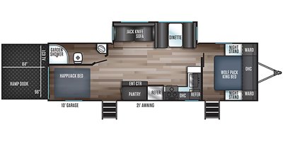 2019 Forest River Cherokee Wolf Pack 27PACK10 floorplan