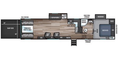 2019 Forest River Cherokee Wolf Pack 305PACK22 floorplan