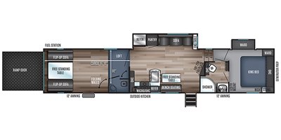 2019 Forest River Cherokee Wolf Pack 365PACK16 floorplan