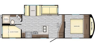 2019 CrossRoads Volante 5th Wheel VL251BH floorplan