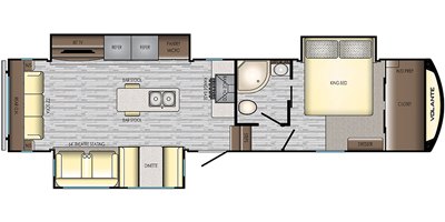 2019 CrossRoads Volante 5th Wheel VL325RL floorplan