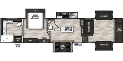 2019 Coachmen Brookstone 344FL floorplan