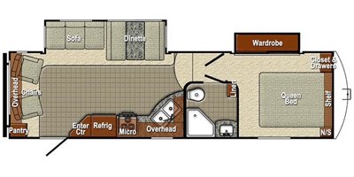 2019 Gulf Stream Sedona HT Series 27FRLD floorplan