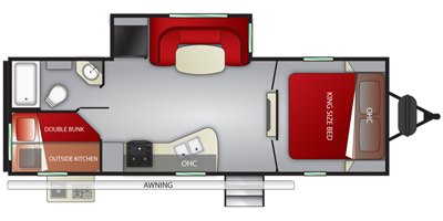 2019 Cruiser RV MPG Ultra-Lite MPG 2500BH floorplan