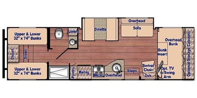 2019 Gulf Stream Conquest Class C 6315 floorplan