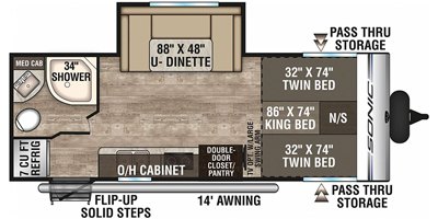 2019 Venture Sonic SN210VTB floorplan