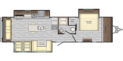 2019 CrossRoads Zinger ZR340RE floorplan