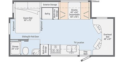 2020 Winnebago Vita 24P floorplan