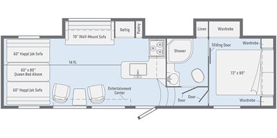 2020 Winnebago Spyder 28FKS floorplan