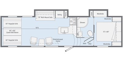 2020 Winnebago Spyder 30FKS floorplan