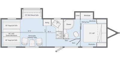 2020 Winnebago Spyder 26FSS floorplan