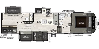 2020 Keystone Sprinter Campfire 32FWBH floorplan